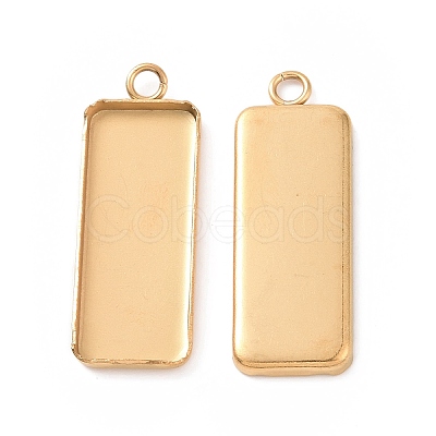 Ion Plating(IP) 304 Stainless Steel Pendant Cabochon Settings STAS-I069-36G-1