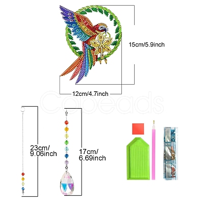 Parrot DIY Diamond Painting Pendant Decoration Kits PW-WGA9A94-01-1
