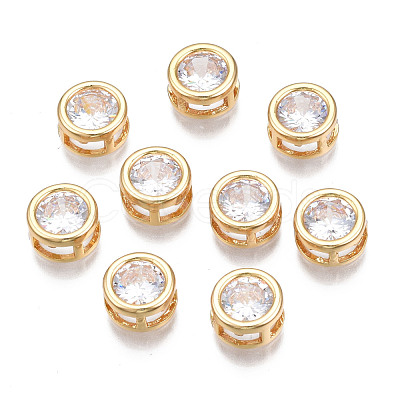 Brass Clear Cubic Zirconia Multi-Strand Links KK-N233-151-1