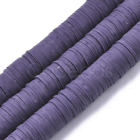 Flat Round Handmade Polymer Clay Beads CLAY-R067-12mm-04-1