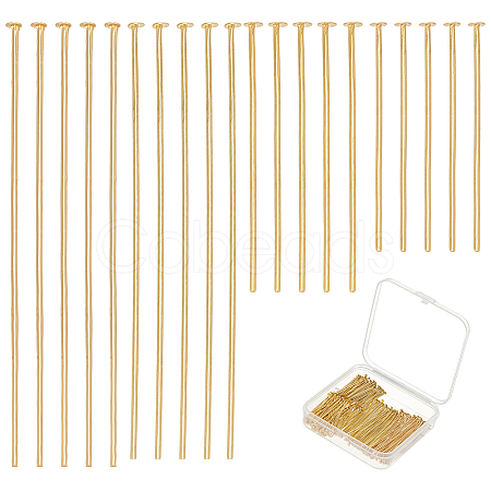 300Pcs 4 Styles Brass Flat Head Pins KK-ME0002-84-1