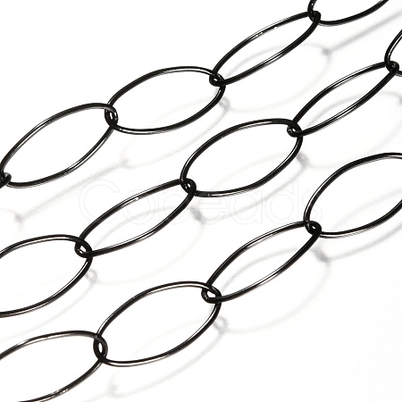 PVD Vacuum Plating 304 Stainless Steel Paperclip Chains CHS-O008-01B-1
