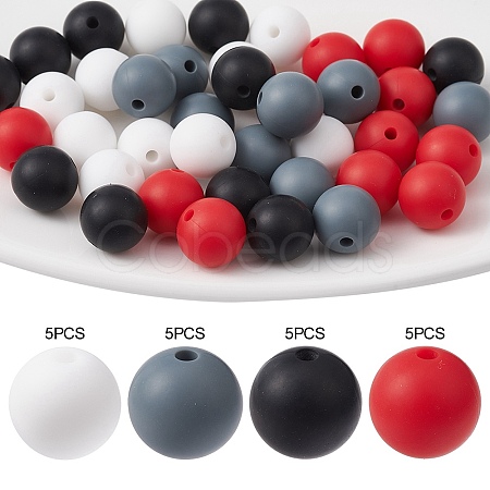 Food Grade Eco-Friendly Silicone Focal Beads SIL-YW0001-13B-1