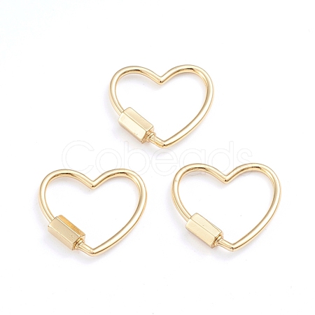 Brass Screw Carabiner Lock Charms ZIRC-I041-08G-1