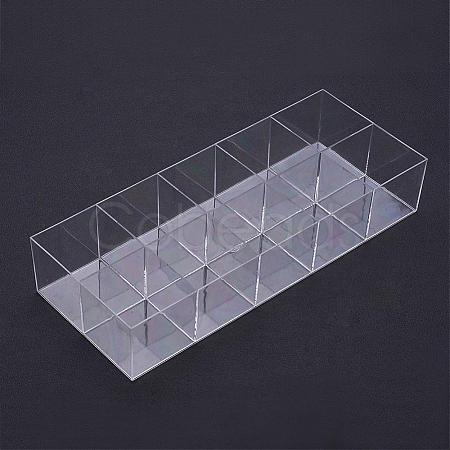 10 Compartments Rectangle Plastic Bead Storage Containers CON-Q024-60-1