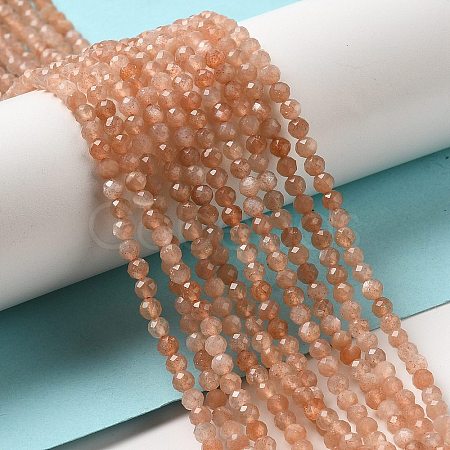 Natural Peach Moonstone Beads Strands X-G-J400-E16-02-3MM-01-1