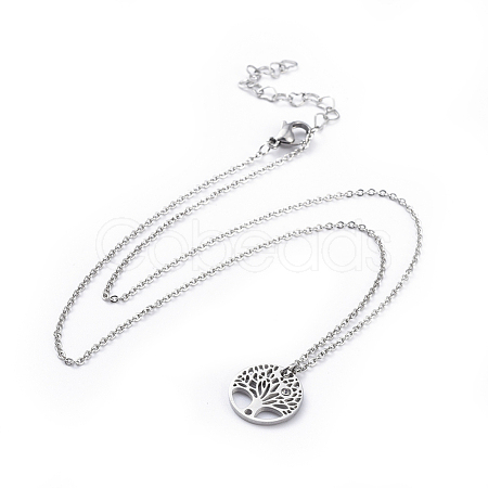 Stainless Steel Pendants Necklaces NJEW-JN02420-1
