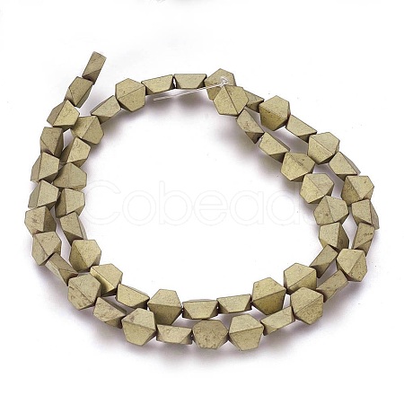 Electroplated Non-magnetic Synthetic Hematite Beads Strands G-P392-O04-1