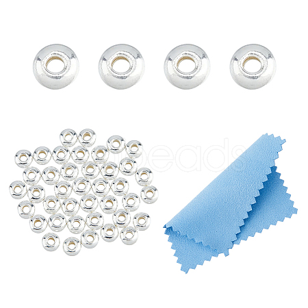 40Pcs 925 Sterling Silver Spacer Beads STER-DC0001-29-1