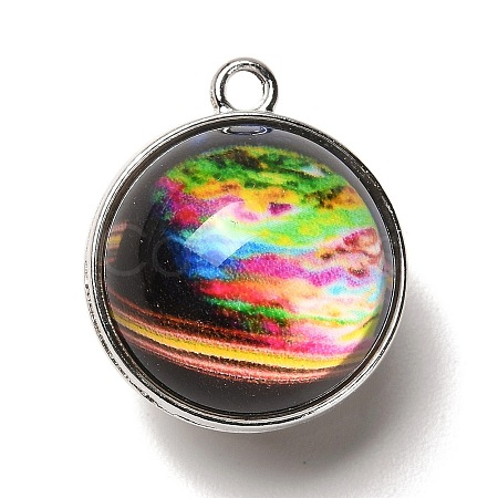 Galaxy Theme Luminous Glass Ball Pendants GLAA-D021-01P-01-1