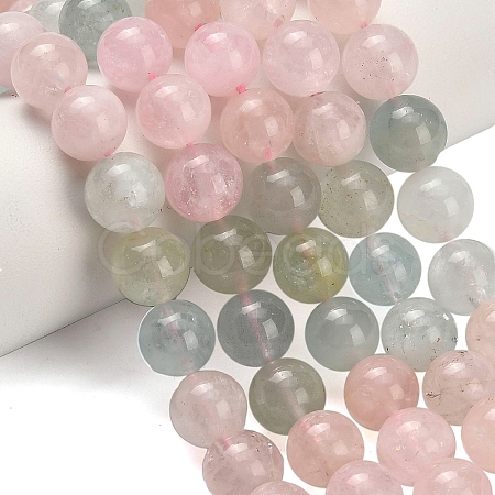 Natural Morganite Beads Strands G-H329-C10-8mm-A-1