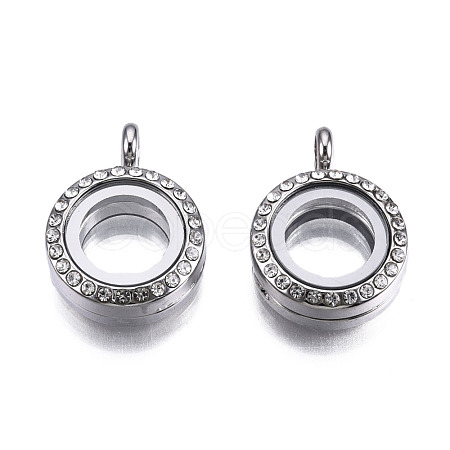 Alloy Magnetic Locket Pendants PALLOY-T052-21P-1