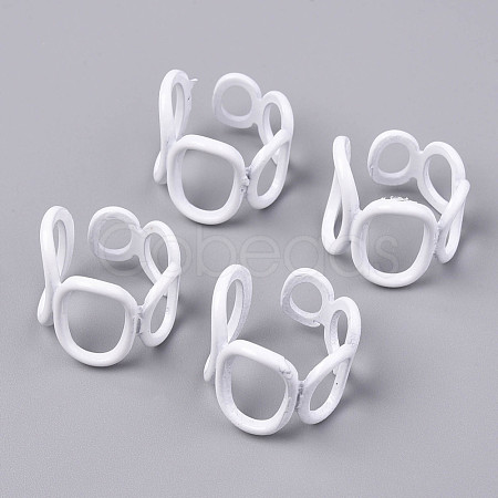 Spray Painted Alloy Cuff Rings RJEW-T011-26-RS-1