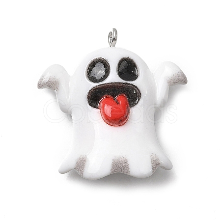 Halloween Opaque Resin Pendants LS-CRES-D318-02C-P-1