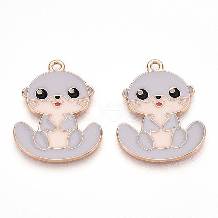 Alloy Enamel Pendants ENAM-T022-02D-01-1