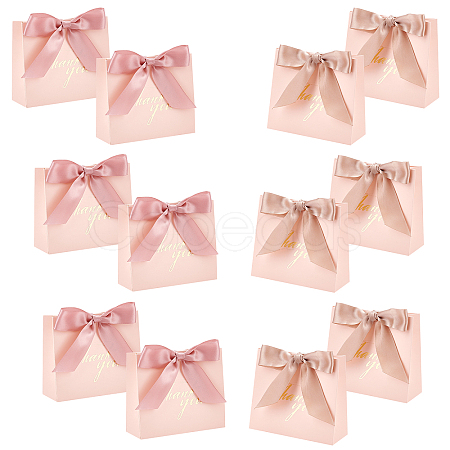 12 Sets 2 Styles Rectangle with Marble Pattern Folding Paper Candy Bags ABAG-PH0001-07B-1