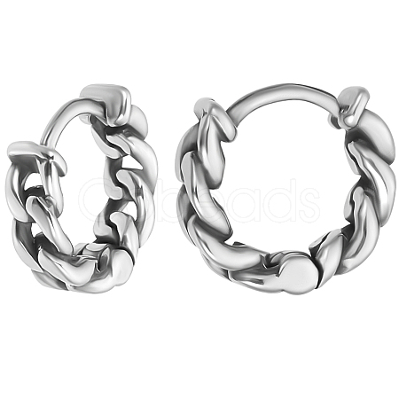 1 Pair 316 Surgical Stainless Steel Hoop Earrings EJEW-BBC0001-64A-1