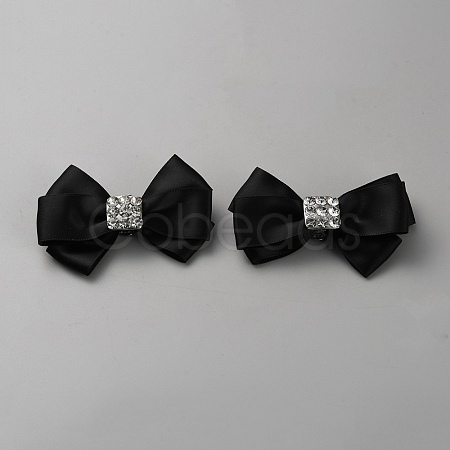 Detachable Polyester Bowknot Shoe Decoration AJEW-WH20005-05-1