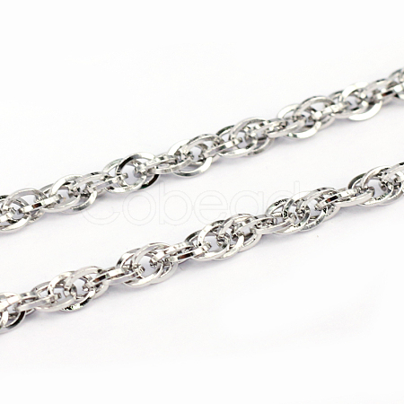 Tarnish Resistant 304 Stainless Steel Rope Chains CHS-L001-133-0.6mm-1