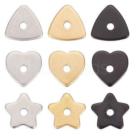 72Pcs 9 Style 304 Stainless Steel Beads STAS-SC0007-69-1
