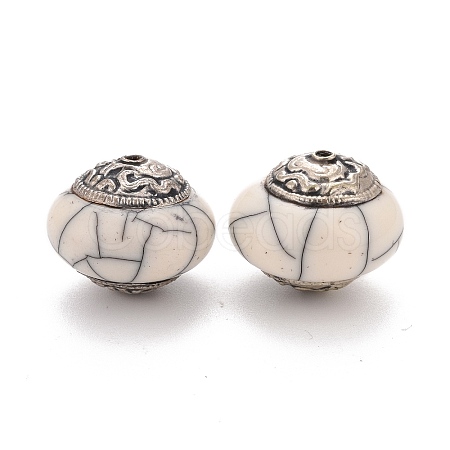 Handmade Tibetan Style Brass Beads TIBEB-K032-06B-1