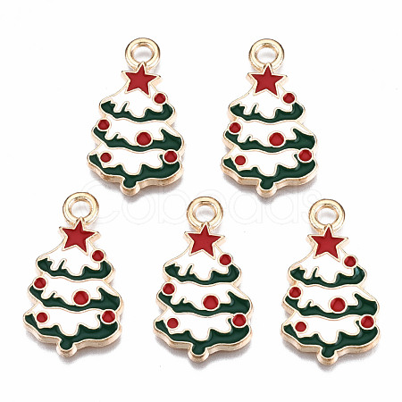 Alloy Enamel Pendants ENAM-S121-166-RS-1