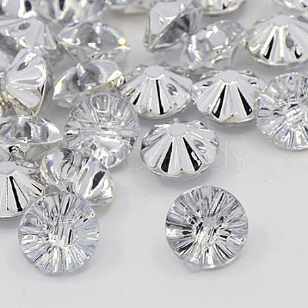Acrylic Rhinestone Buttons X-BUTT-J002-01-1