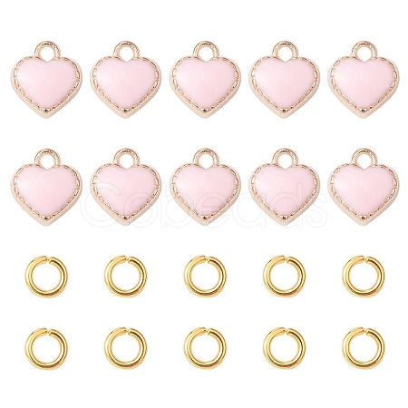 Heart Alloy Enamel Charms ENAM-YW0002-85C-1