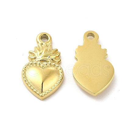 Ion Plating(IP) 304 Stainless Steel Charms STAS-F284-14G-1
