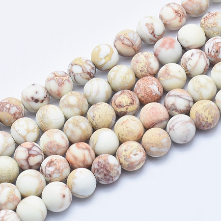 Natural Imperial Jasper Beads Strands X-G-A175C-8mm-01-1