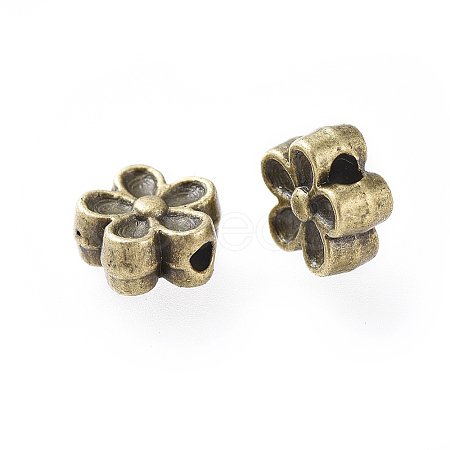 Tibetan Style Alloy 3D Flower Beads MLF0476Y-1