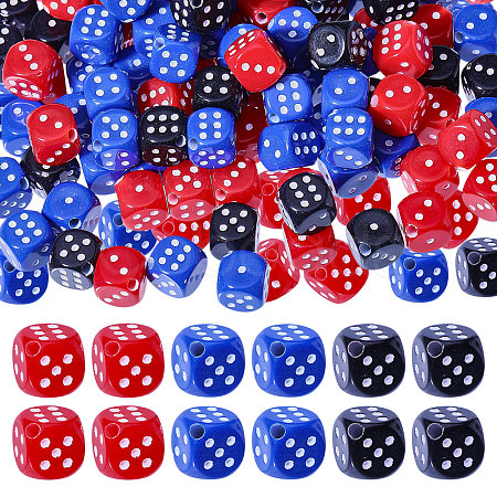 180Pcs 3 Colors Acrylic Beads OACR-CA0001-22-1