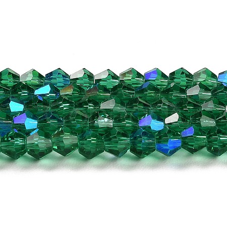 Transparent Electroplate Glass Beads Strands GLAA-F029-3mm-D10-1