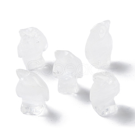 Natural Quartz Crystal Carved Healing Penguin Figurines G-B062-08F-1