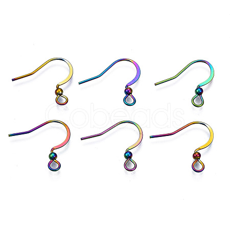 Ion Plating(IP) 304 Stainless Steel French Earring Hooks STAS-S119-014B-1