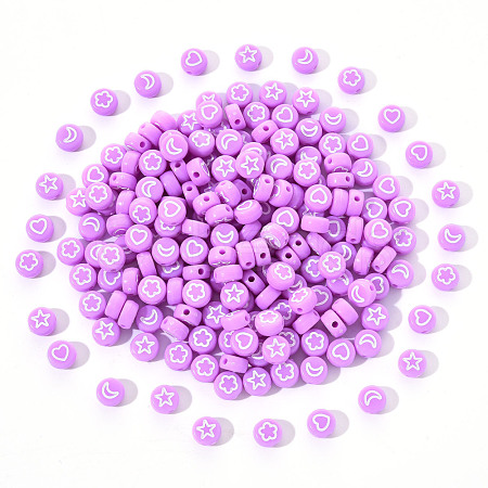 Opaque Acrylic Beads MACR-YW0001-18B-1