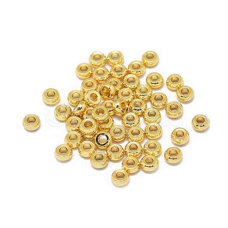 Rack Plating Brass Spacer Beads X-KK-F801-10-G-1