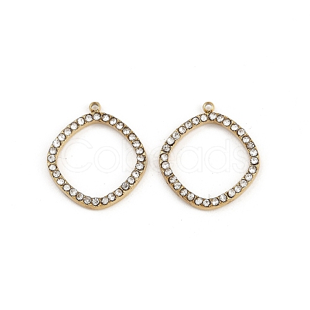 304 Stainless Steel Rhinestone Pendants STAS-Z154-03G-03-1