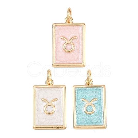 Brass Enamel Pendants KK-CBA62C2-01F-1