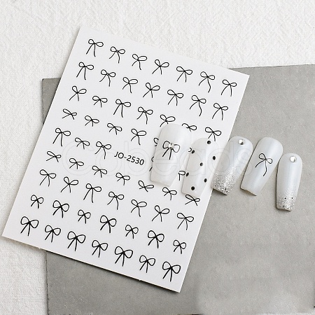 Bowknot Self Adhesive Nail Art Stickers PW-WG8AD37-02-1