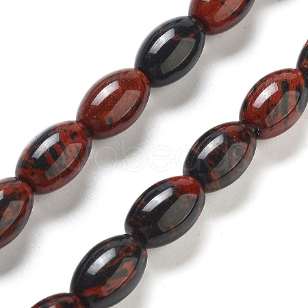 Natural Mahogany Obsidian Beads Strands G-B106-B13-01-1