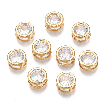 Brass Clear Cubic Zirconia Multi-Strand Links KK-N233-151-1