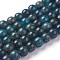 Natural Apatite Beads Strands, Round, 8mm, Hole: 1.2mm, about 46~47pcs/strand, 14.7~15.5 inch(3~39.5cm)