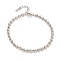 3MM Brass Ball Chain Bracelets for Women, Platinum, 6-3/8 inch(16.3cm)