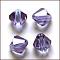 Imitation Austrian Crystal Beads, Grade AAA, K9 Glass, Faceted, Bicone, Medium Purple, 4.55x5mm, Hole: 0.7~0.9mm