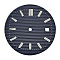 Luminous Glow in the Dark Brass Clock Face Dial, Flat Round, Slate Gray, 30.8mm