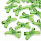 Transparent Acrylic Beads, Bowknot, Green, 20x34x5.5mm, Hole: 1.8mm