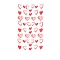 Valentine's Day 5D Love Nail Art Sticker Decals, Self Adhesive Heart Pattern Carving Design Nail Applique Decoration for Women Girls, Heart Pattern, 105x60mm