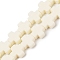 Synthetic Coral Beads Strands, Dyed, Cross, Old Lace, 9x9x4mm, Hole: 1.2mm, about 35pcs/strand, 12.99''(33cm)