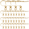 SUNNYCLUE 200Pcs 304 Stainless Steel French Earring Hooks, Flat Ear Wire with Ball, Real 18K Gold Plated, 21 Gauge, 15~17x18mm, Hole: 2mm, Pin: 0.7mm